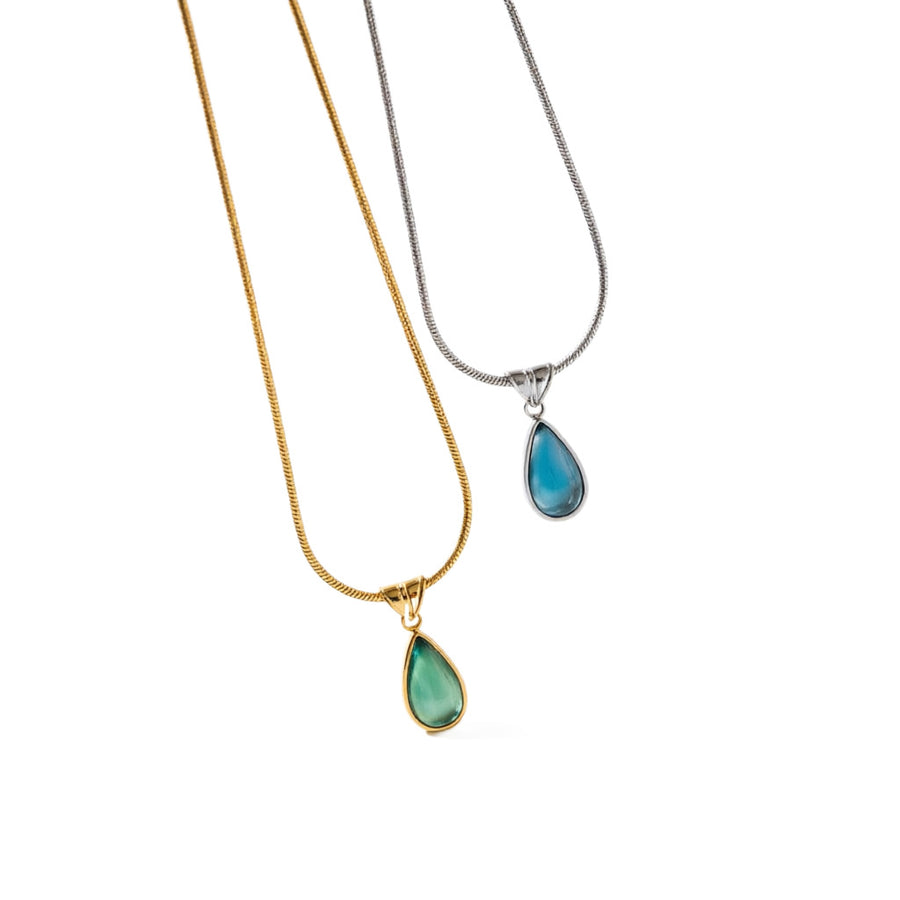 Retro French-style Teardrop Necklace for Women - Layered Look