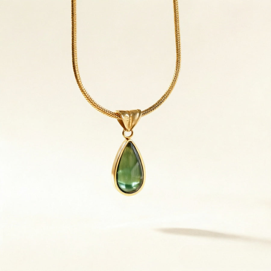 Retro French-style Teardrop Necklace for Women - Layered Look