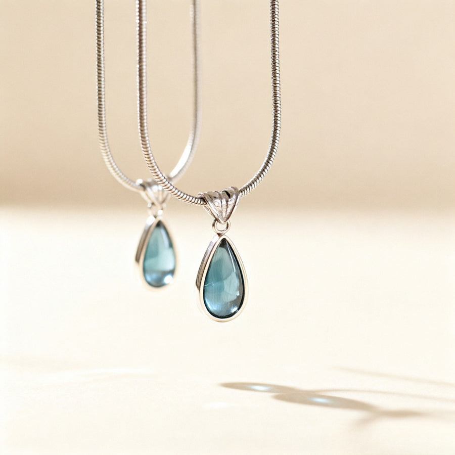 Retro French-style Teardrop Necklace for Women - Layered Look