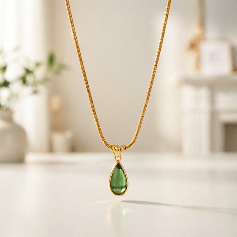 Retro French-style Teardrop Necklace for Women - Layered Look