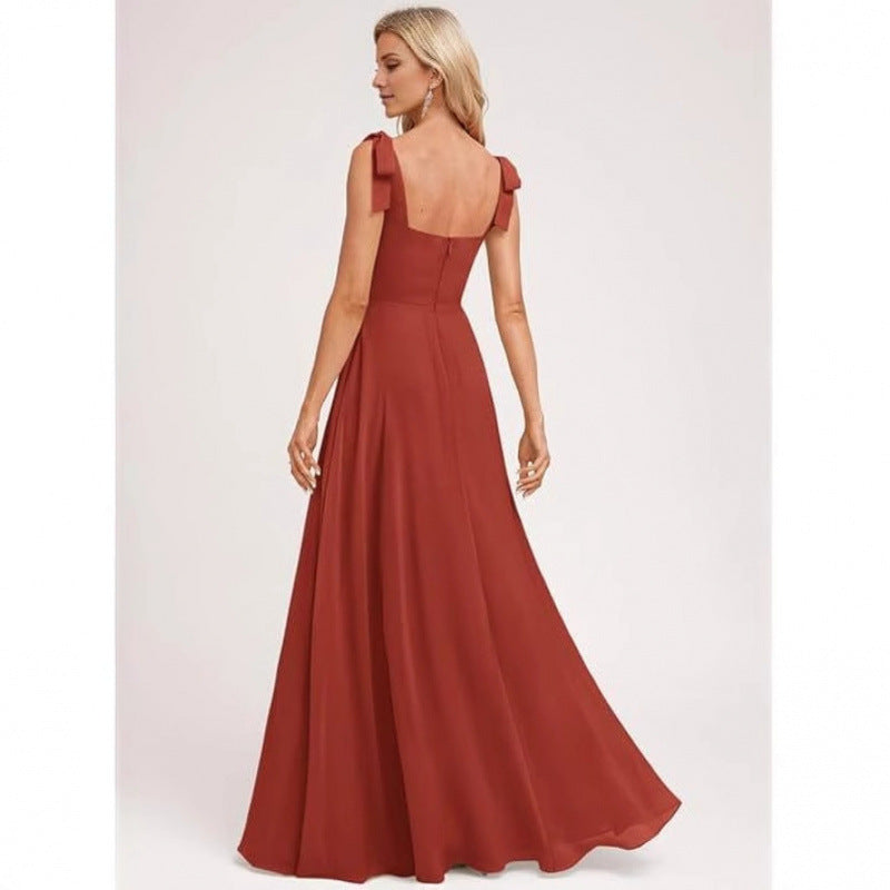 Elegant Adjustable-Strap Long Dress for Women - Perfect Fit