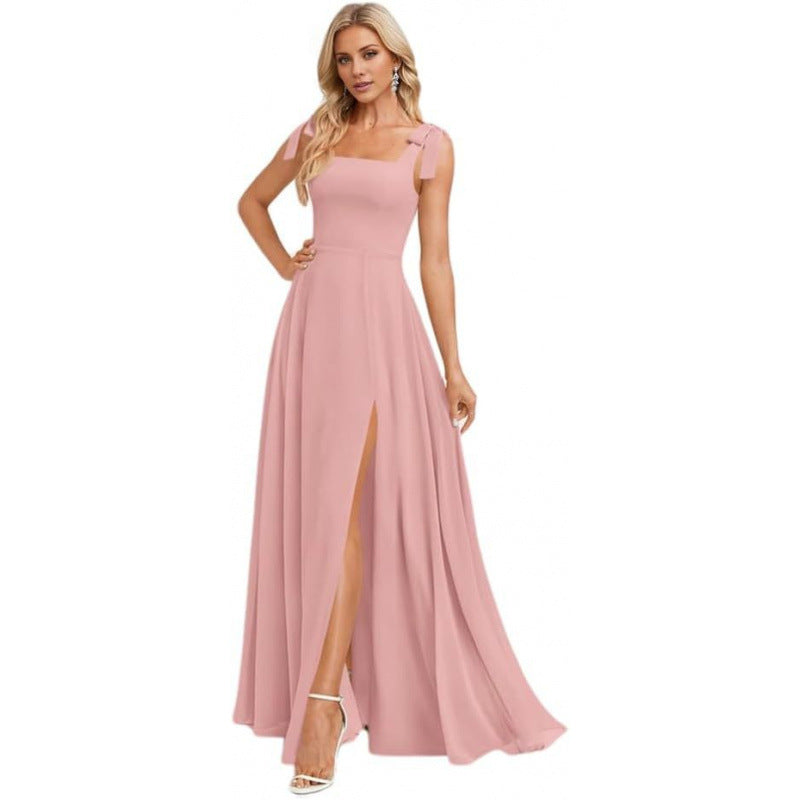 Elegant Adjustable-Strap Long Dress for Women - Perfect Fit