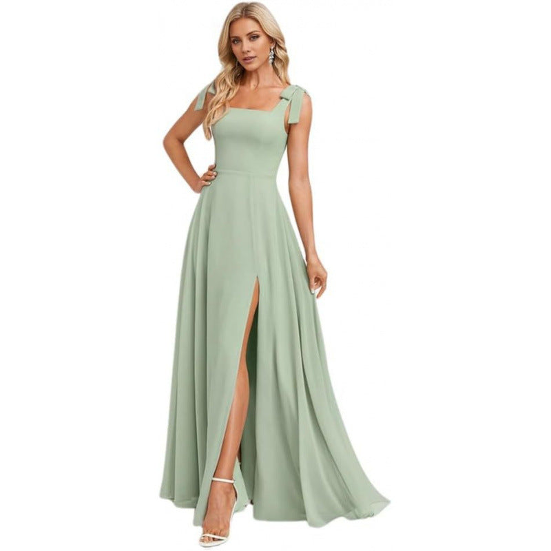 Elegant Adjustable-Strap Long Dress for Women - Perfect Fit