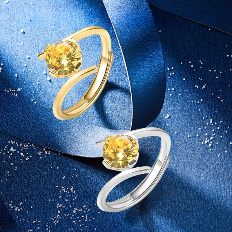 Zircon Open-ended Simple Fashionable Ring for Women