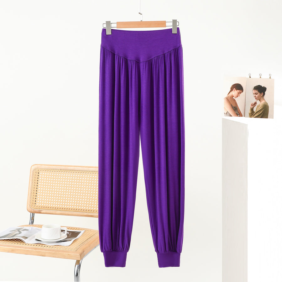Modal High-waisted Bloomers Wide-leg Pants for Comfort