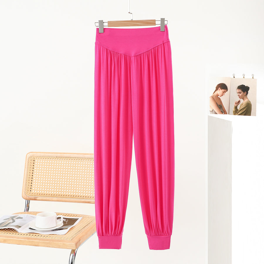 Modal High-waisted Bloomers Wide-leg Pants for Comfort