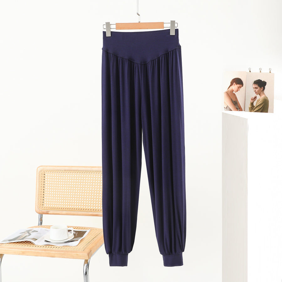Modal High-waisted Bloomers Wide-leg Pants for Comfort