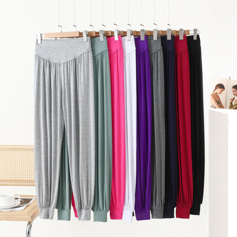 Modal High-waisted Bloomers Wide-leg Pants for Comfort