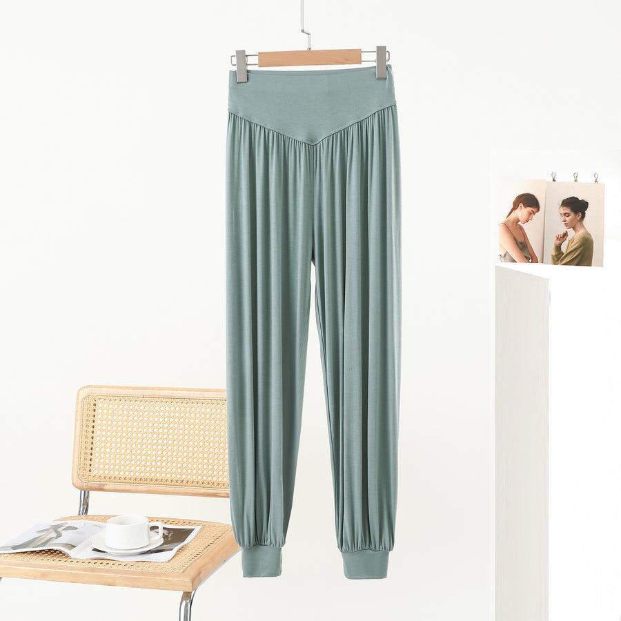 Modal High-waisted Bloomers Wide-leg Pants for Comfort