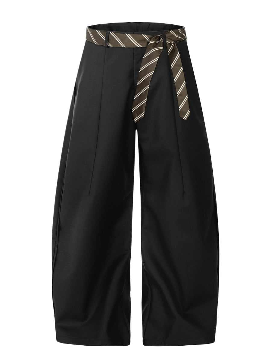 Sleek High-end Wide-leg Design Versatile Floor-length Trousers