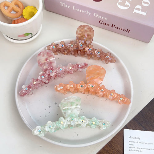 Stylish Three-dimensional Flower Rhinestone Hair Clip