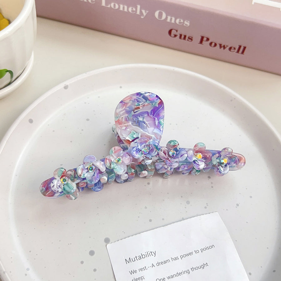 Stylish Three-dimensional Flower Rhinestone Hair Clip