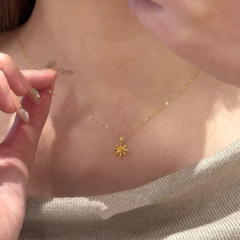 Versatile Eight-Pointed Star Necklace for Women - Layered Necklace