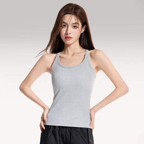 Womens Summer Slim-Fit One-Piece Back-Show Crop Top