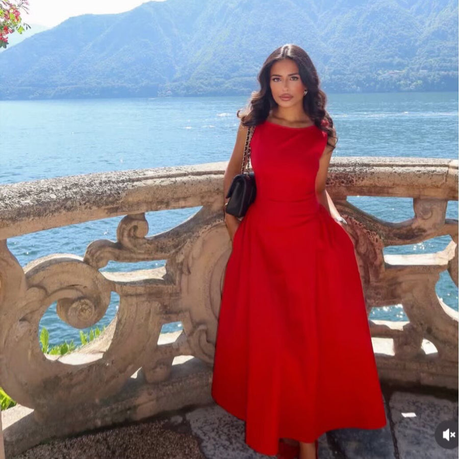 Stylish Sleeveless A-Hem Long Dress for Women