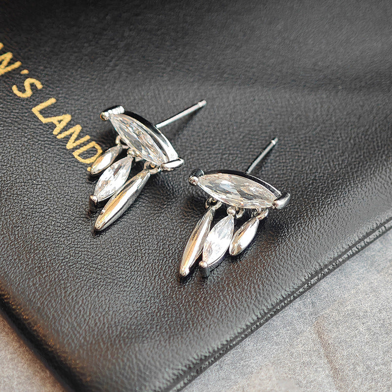 Micro-inlaid Zircon Minimalist Drop Earrings for Women