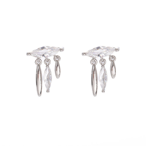 Micro-inlaid Zircon Minimalist Drop Earrings for Women