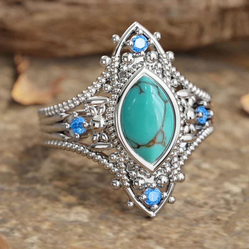 Bohemian-style Horse-eye Statement Ring for Women