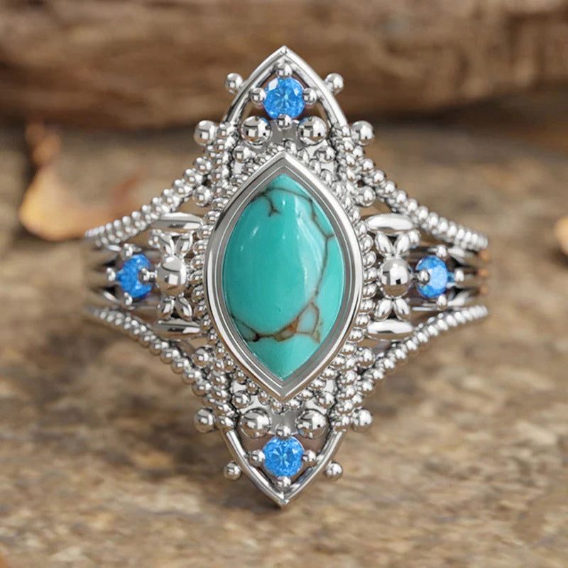Bohemian-style Horse-eye Statement Ring for Women