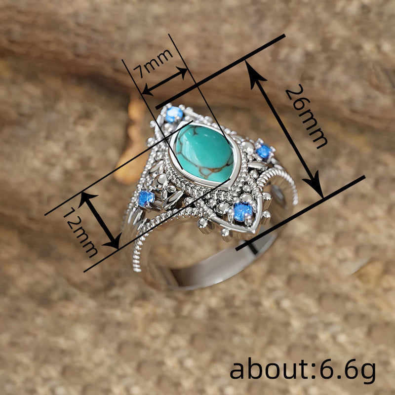 Bohemian-style Horse-eye Statement Ring for Women
