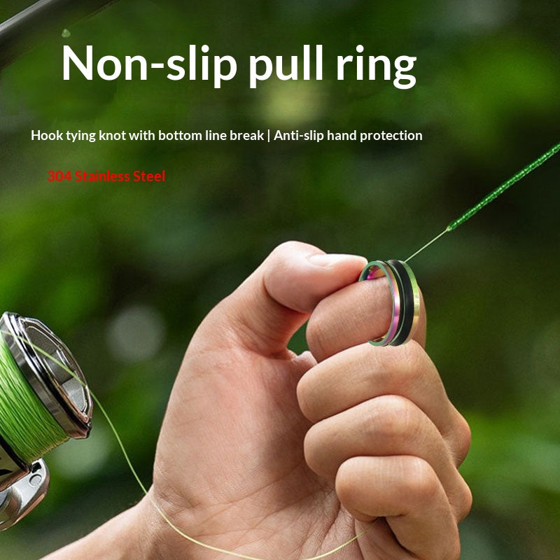 Stainless Steel Fishing Tackle Ring Line Puller - Statement Ring