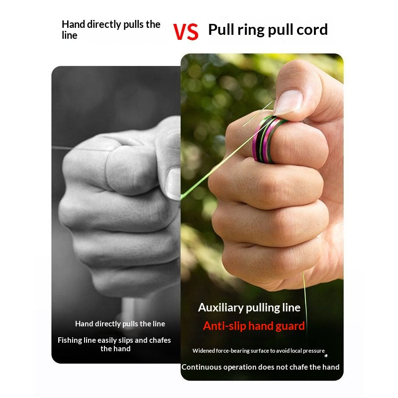 Stainless Steel Fishing Tackle Ring Line Puller - Statement Ring