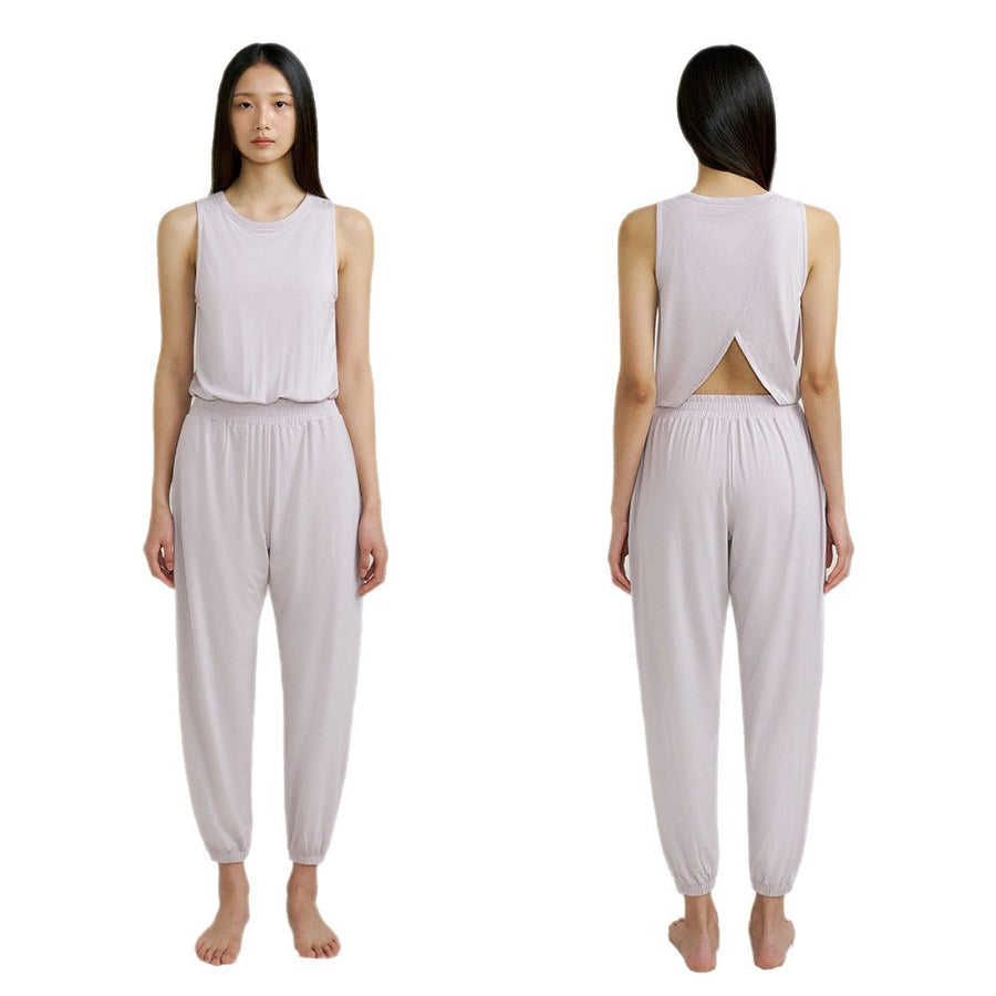 Stylish Sports Yoga Suit Jumpsuit with Beautiful Back Design