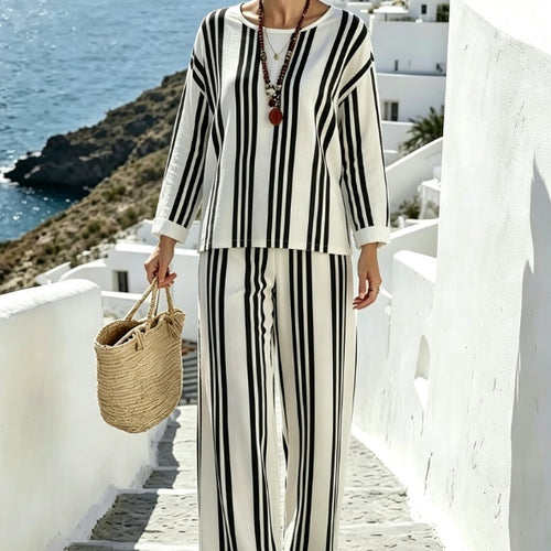 Random Print Asymmetric Cut Holiday Top and Shorts Set for Women