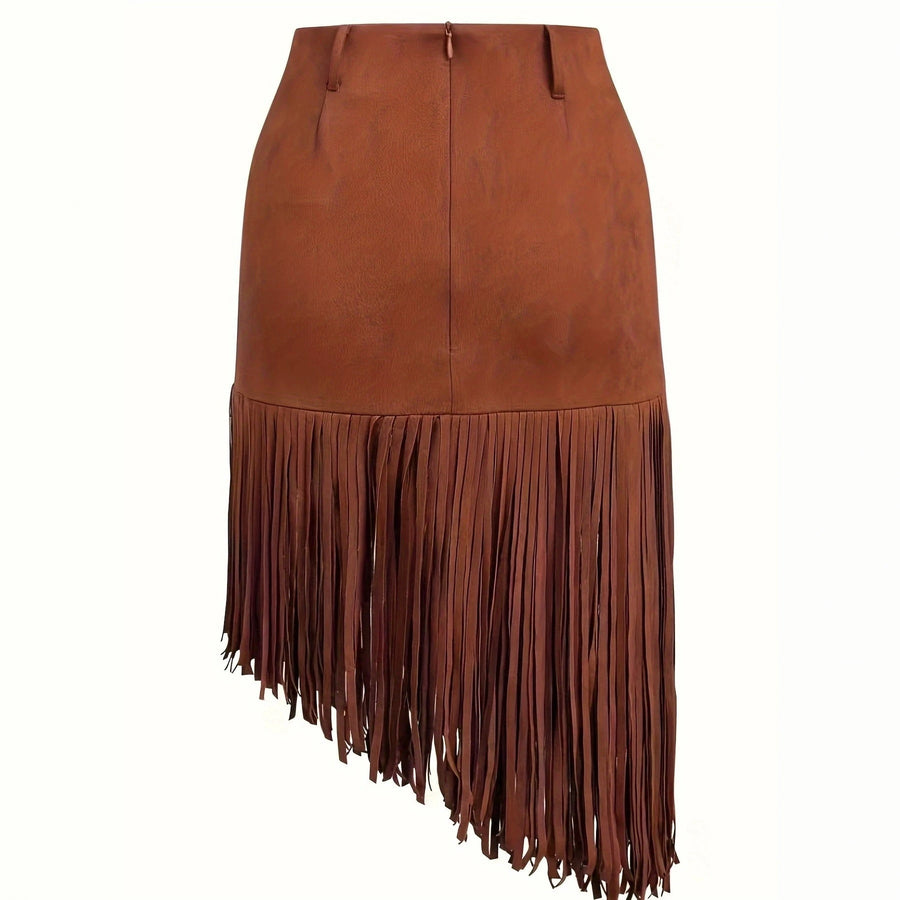 Womens Bohemian Solid-color Patchwork High-waisted Maxi Skirt