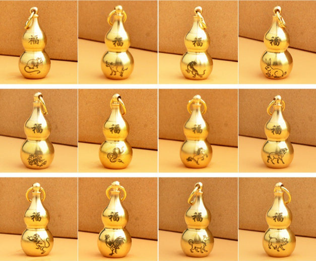 Gourd Coin Keychain Lucky Pendant - Unique Pendant Necklace