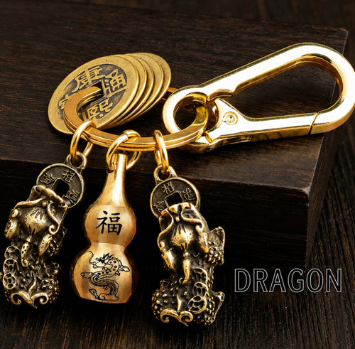 Gourd Coin Keychain Lucky Pendant - Unique Pendant Necklace