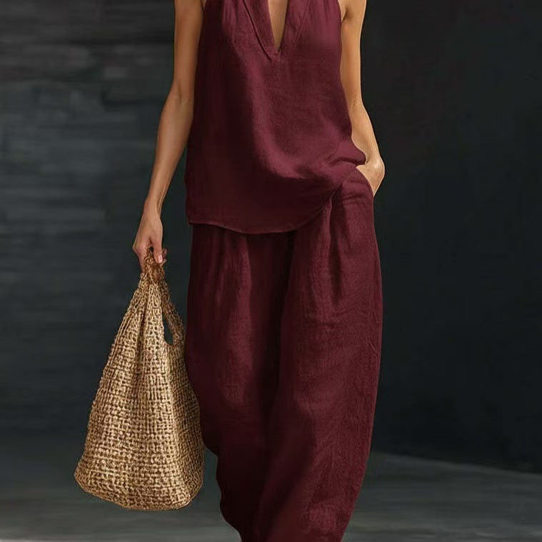 Womens Casual Relaxed-fit Off-shoulder Set - Trendy Look