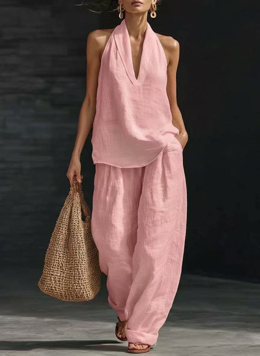 Womens Casual Relaxed-fit Off-shoulder Set - Trendy Look