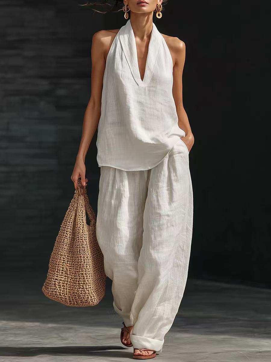 Womens Casual Relaxed-fit Off-shoulder Set - Trendy Look
