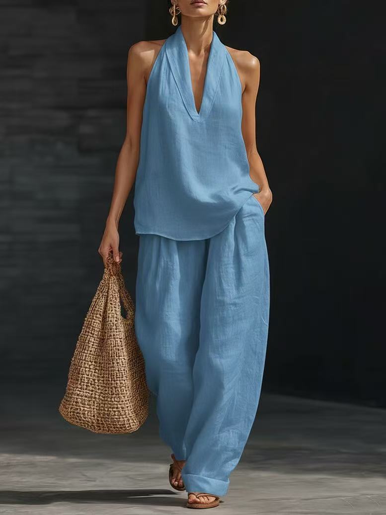 Womens Casual Relaxed-fit Off-shoulder Set - Trendy Look