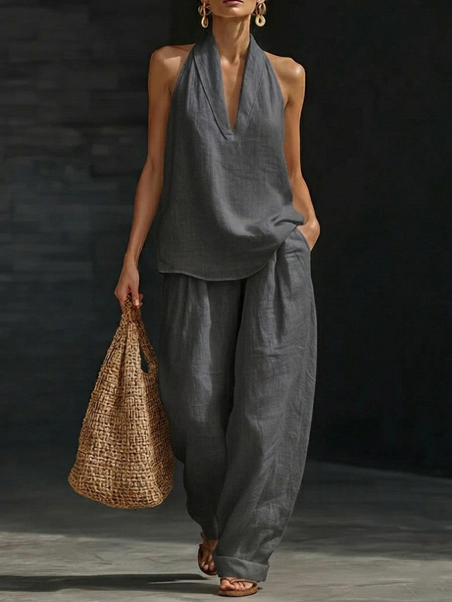 Womens Casual Relaxed-fit Off-shoulder Set - Trendy Look
