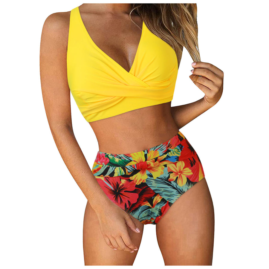 Women's Two Piece Swimsuit - Floral Print Bikini Set