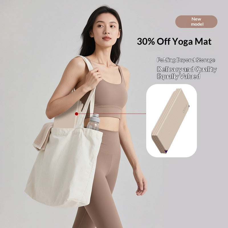 Two-Color Foldable Non-Slip Yoga Mat for Fitness