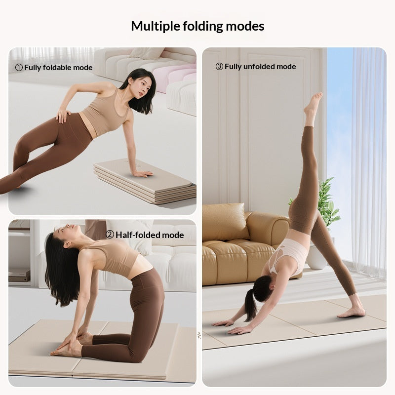 Two-Color Foldable Non-Slip Yoga Mat for Fitness