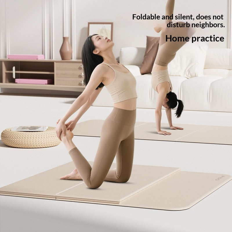 Two-Color Foldable Non-Slip Yoga Mat for Fitness