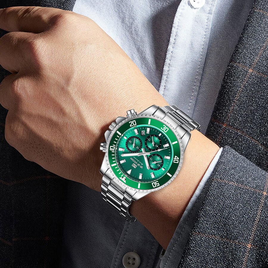 Multifunctional Three-eye Quartz Watch - Waterproof & Luminous