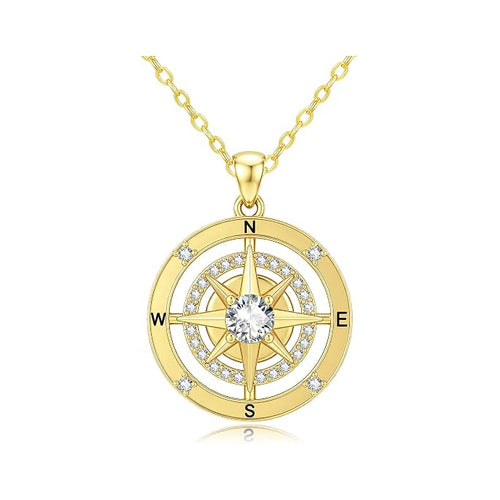 Compass Spin Necklaces for Women - 14K Gold Jewelry Gift