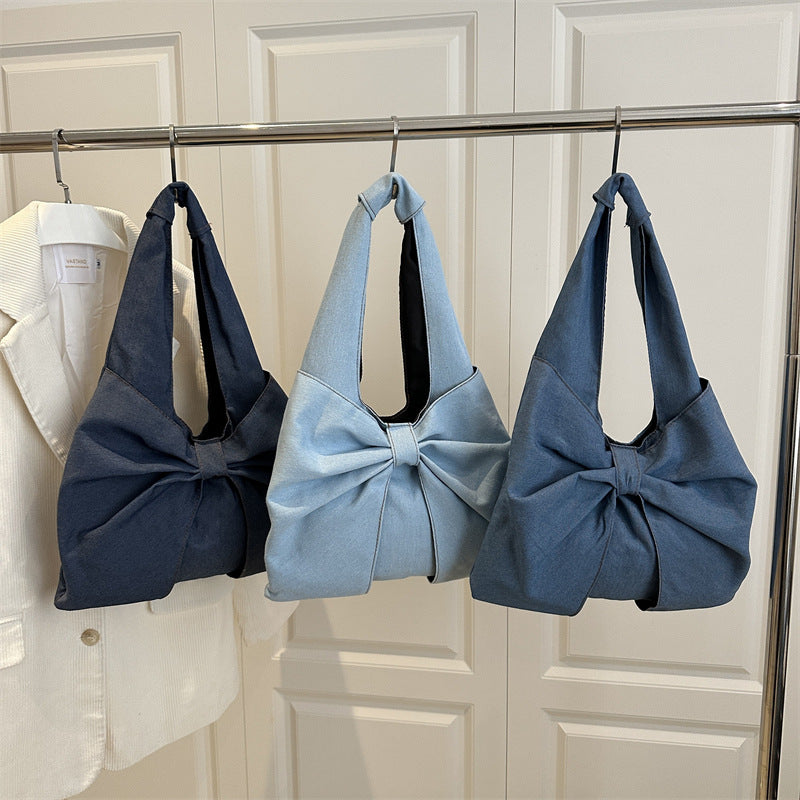 Trendy Denim Commuter Bag - Large Capacity Crossbody Bag