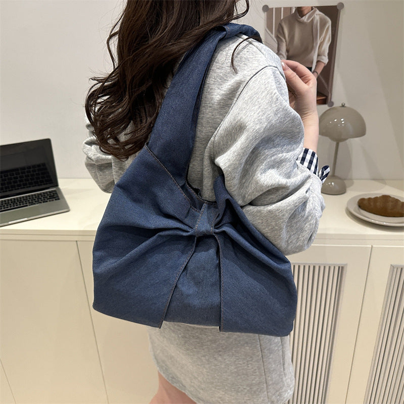 Trendy Denim Commuter Bag - Large Capacity Crossbody Bag