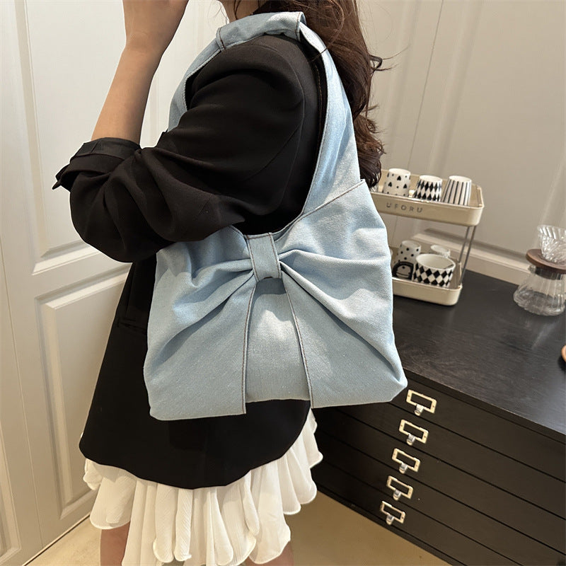Trendy Denim Commuter Bag - Large Capacity Crossbody Bag