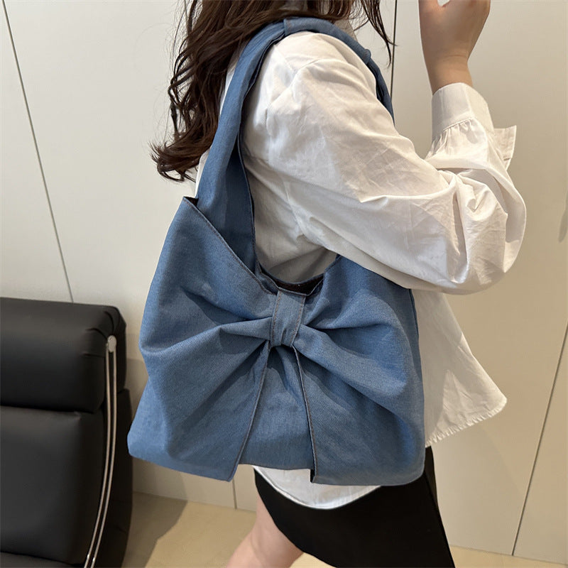 Trendy Denim Commuter Bag - Large Capacity Crossbody Bag