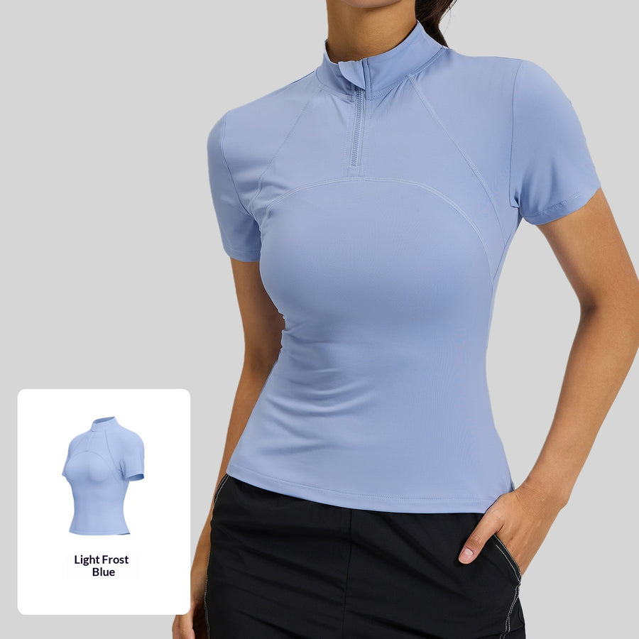 Arrival Womens Outdoor High-Elastic Half-Zip Yoga Top