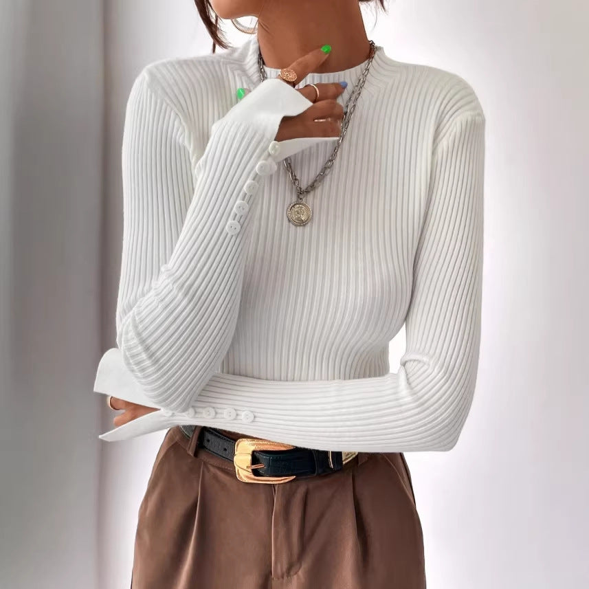 Cozy Knitted Bottoming Shirt Sweater for Women