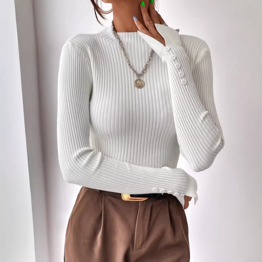 Cozy Knitted Bottoming Shirt Sweater for Women
