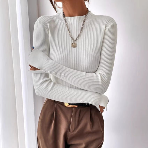 Cozy Knitted Bottoming Shirt Sweater for Women